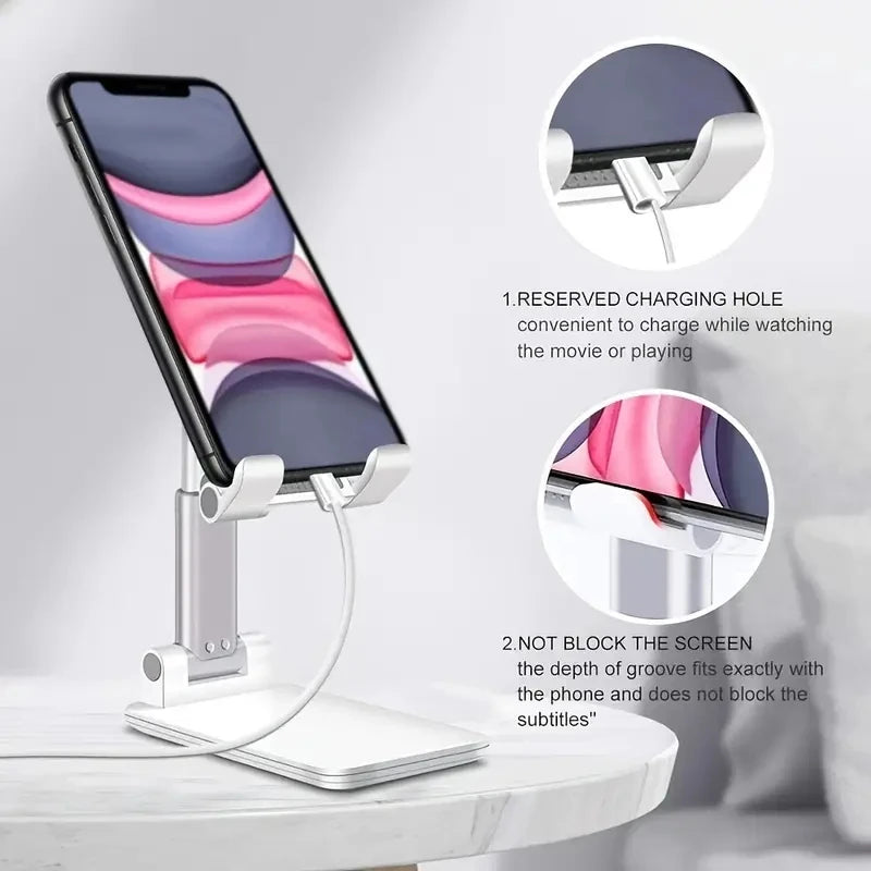 Adjustable Desk Phone & Tablet Holder Stand | Universal iPhone iPad Xiaomi Stand