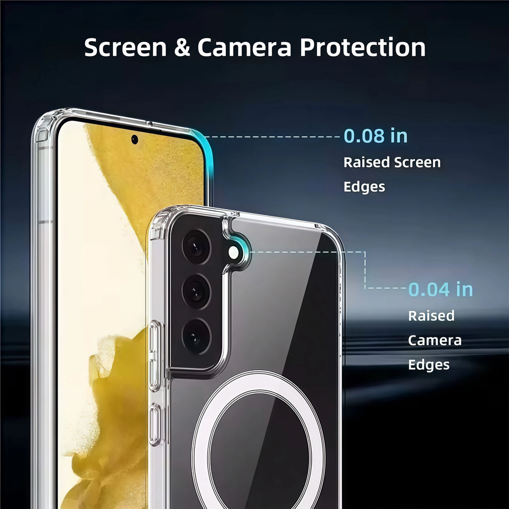 Transparent Shockproof Magnetic Phone Case for Samsung Galaxy S26–S20 Series
