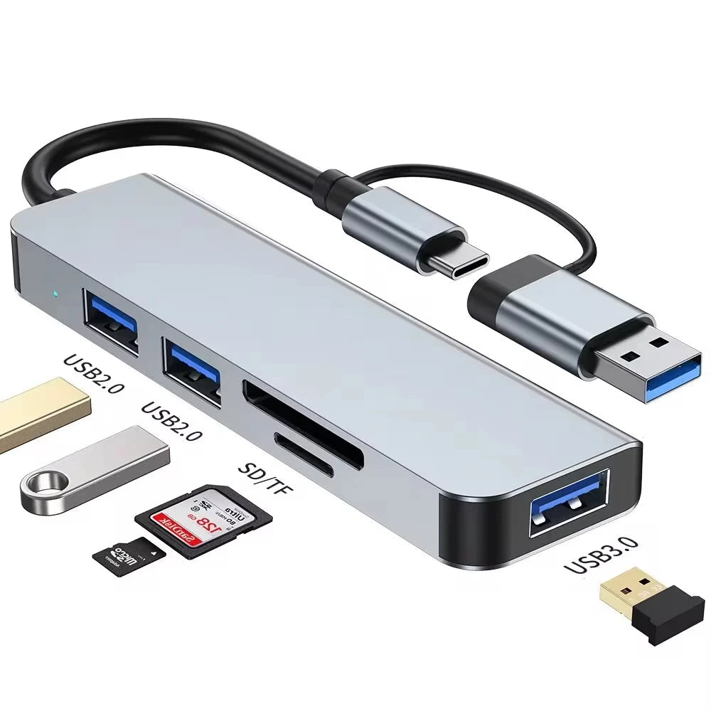 USB-C Hub 8 in 1 Multi-port Adaptor for Mac Book & Laptops