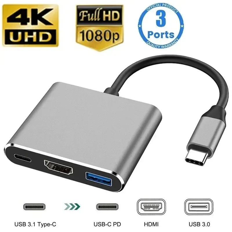 USB-C Hub 8 in 1 Multi-port Adaptor for Mac Book & Laptops