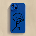 Cartoon Matchman Phone Case for iPhone 11 12 13 14 15 Pro Max XR XS X 7 8 Plus SE 2020 - Shockproof Matte Soft TPU Silicone Cover
