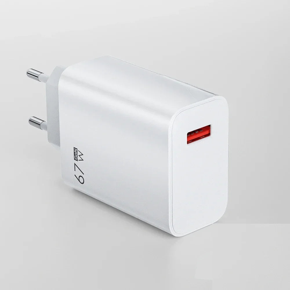 67W USB Fast Charging Wall Charger Power Adapter 6A Type C Cable For Xiaomi Redmi Note11 Mobile Phone Quick Charging Accessories